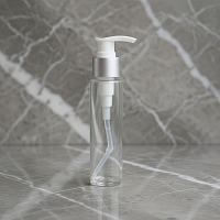 Bottle Berlin transparent 100 ml aluminum soap dispenser from 100 pcs