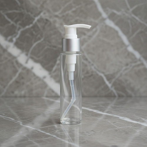 Bottle Berlin transparent 100 ml aluminum soap dispenser from 100 pcs