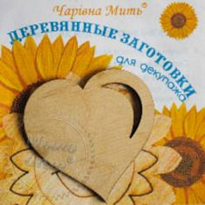 Купить Деревянные заготовки для декупажа. Сердце в Украине