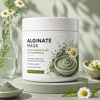 Alginate mask with green clay and chamomile 1 kg cosmetic ingredient Mylo Opt