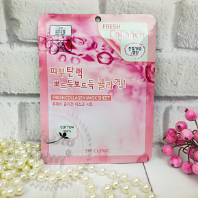 Купить Тканевая маска с Гидролизированным Морским Коллагеном 3W CLINIC Fresh Mask Sheet Fresh Collagen в Украине