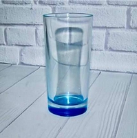 Glass flask for candles with a Blue Bottom d60 h146 mm, from 10 pcs