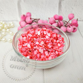 Купить Дробленый камень полированный Розовый, 100 гр в Украине