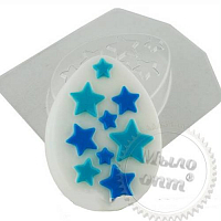 Form plastic W Egg flat in stars 95 g