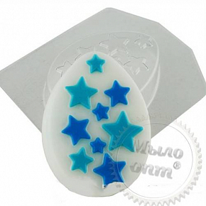 Купить Форма пластиковая W Яйцо плоское в звездах 95 г в Украине