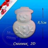 Plaster cast figure Snowman 2D