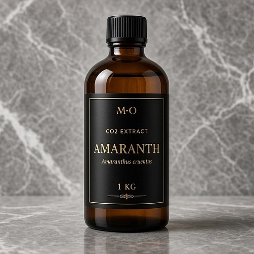 Amaranth CO2 Extract 1 kg, product photo Amaranth CO2 Extract 1 kg — labeled amber bottle