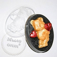 Форма пластиковая Мишка LOVE