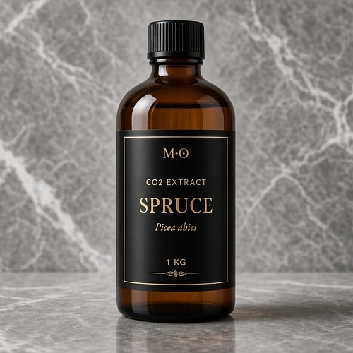 Spruce CO2 extract 1 kg — labeled amber bottle