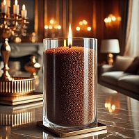 Loose candle wax brown, 1 kg