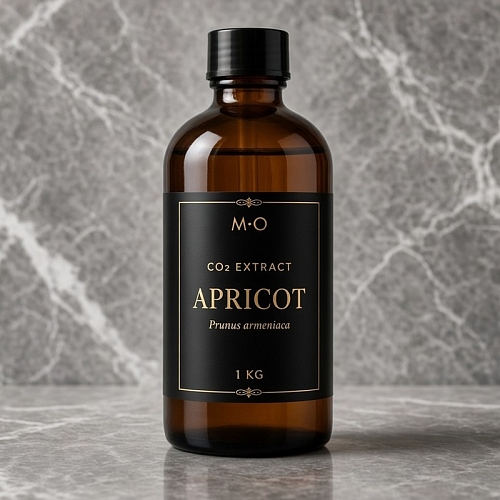 Apricot CO2 Extract 1 kg — labeled amber bottle