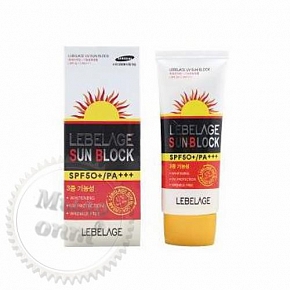 Купить Солнцезащитный Водостойкий Крем Lebelage UV Sun Block Cream SPF50, 30 мл в Украине