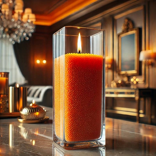 Loose candle wax orange, 1 kg, photos, reviews, use