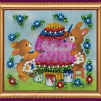 Set-magnet for embroidery with beads Easter still life-6 cosmetic ingredient Mylo Opt