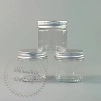 Jar 100 ml (plastic with aluminum lid)