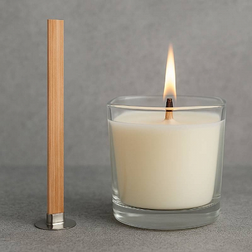 Wooden wick with holder 130 x 12.5 mm, 8.89 UAH, rating ⭐⭐⭐⭐⭐ Milo Opt