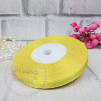 Yellow Atlas ribbon, width 6 mm, 100 m