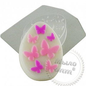 Купить Форма пластиковая W Яйцо плоское в бабочках 97 г в Украине