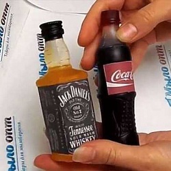Мыло 3D бутылки с Coca-Cola & Jack Daniel's мастер класс и использованные товары