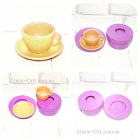 Silicone mold Cup and saucer, 3D