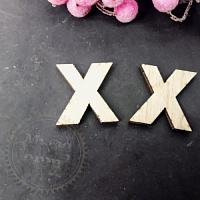 Wooden blanks for decoupage. Set of letters - letter X