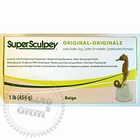 Пластика запекаемая Super Sculpey SS1, Супер Скалпи беж, 454г