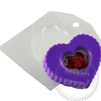 Form plastic W Fluted heart with a notch 77 g