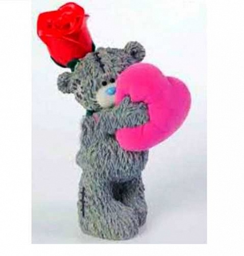 3D Teddy shape with heart and rose # 2, photos, reviews, use