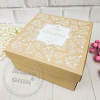 Gift box Kraft with silk