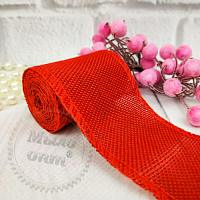 Burlap ribbon Red 2 m