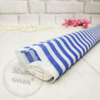 Crepe paper white with blue stripes