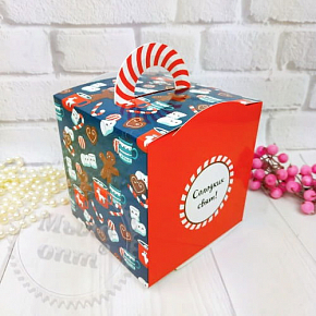 Купить Коробка Кубик с ручкой Солодких свят! в Украине
