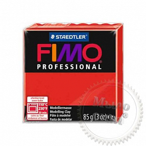 Купить Фимо Профессионал 85 г Fimo Professional 200 чистый красный в Украине