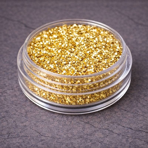 Гліттер золотий Light Gold (05 мм) 1/52 50 грам
