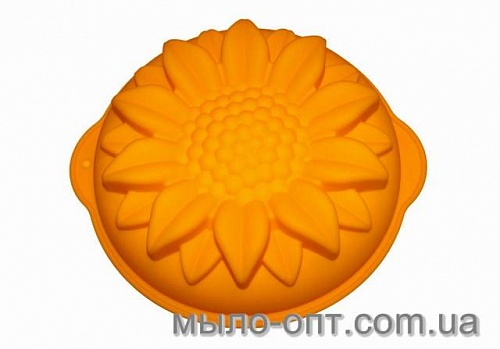 Large silicone mold for baking sunflower, photos, reviews, use