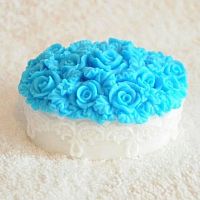 Силиконовая форма 3D Овал в цветах