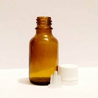 Glass bottle 30 ml, dispenser, lid, from 500 pcs