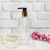 Bottle Body transparent 250 ml with aluminum soap dispenser from 10 pcs