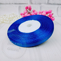 Ribbon Blue Atlas, width 6 mm, 100 m