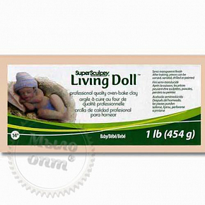 Купить LivingDoll Ливинг Долл, цвет телесный BabyBebe, 227 г,пробник SuperSculpey (США) в Украине