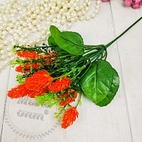 Ginger sprig with fabric leaves, orange