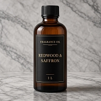 Redwood & Saffron Fragrance Oil 1 L cosmetic ingredient Mylo Opt