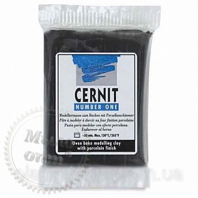Купить Полимерная глина Цернит Cernit (Бельгия) 56 г. NumberOne черный 100 в Украине