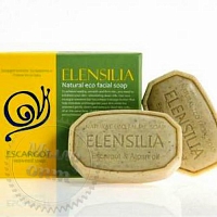 Elensilia Escargot Seaweed Soap with Snail and Seaweed, 80 g