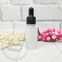Sydney frosted bottle, 15 ml plastic pipette