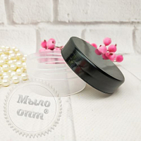 Cosmetic jar with black lid 50 ml