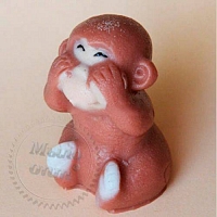 Silicone mold 3D Monkey Don't see