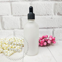 Sydney frosted bottle, 100 ml plastic pipette