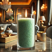 Light green candle wax, 1 kg