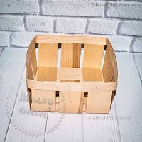 Big square beech basket